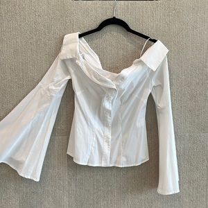 white off the shoulder blouse